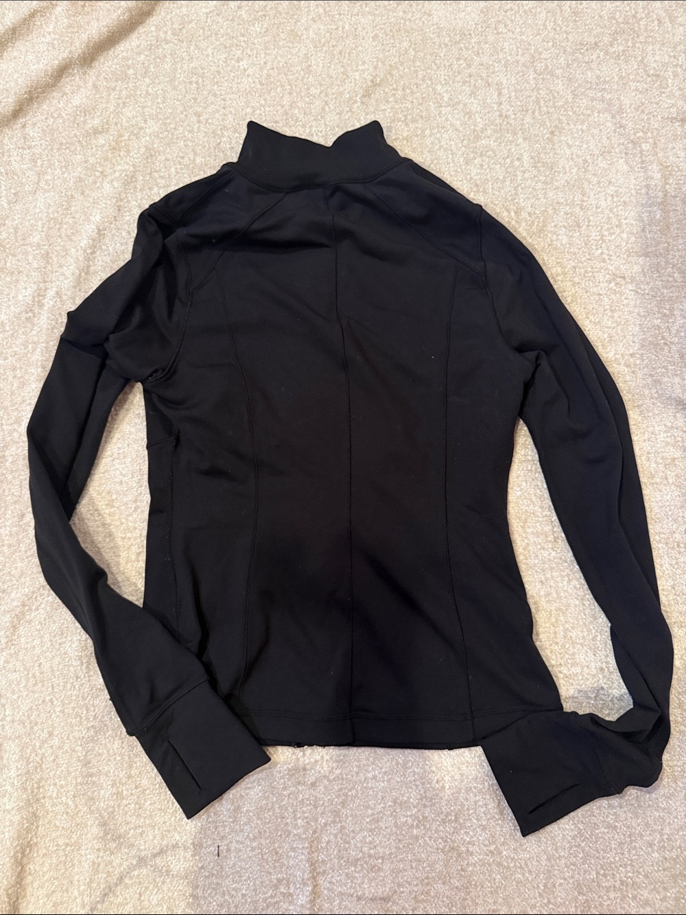 ALO Slim Black Zip-Front Athletic Jacket - Picture 2 of 3